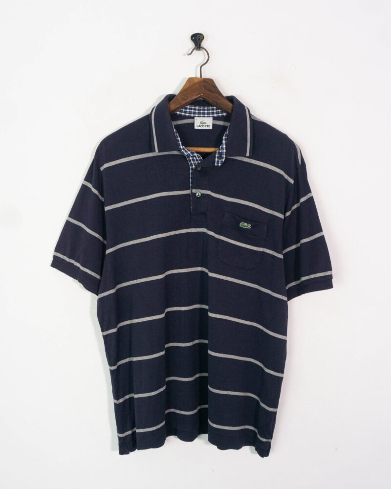Lacoste vintage 00s navy stripes polo S - Imagen 2