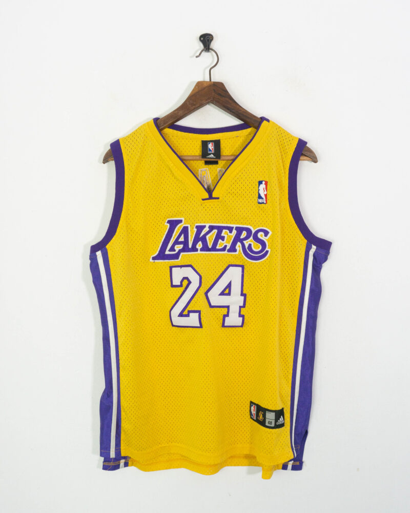 Adidas Los Lakers 2010-14 Kobe Bryant yellow jersey L - Imagen 2