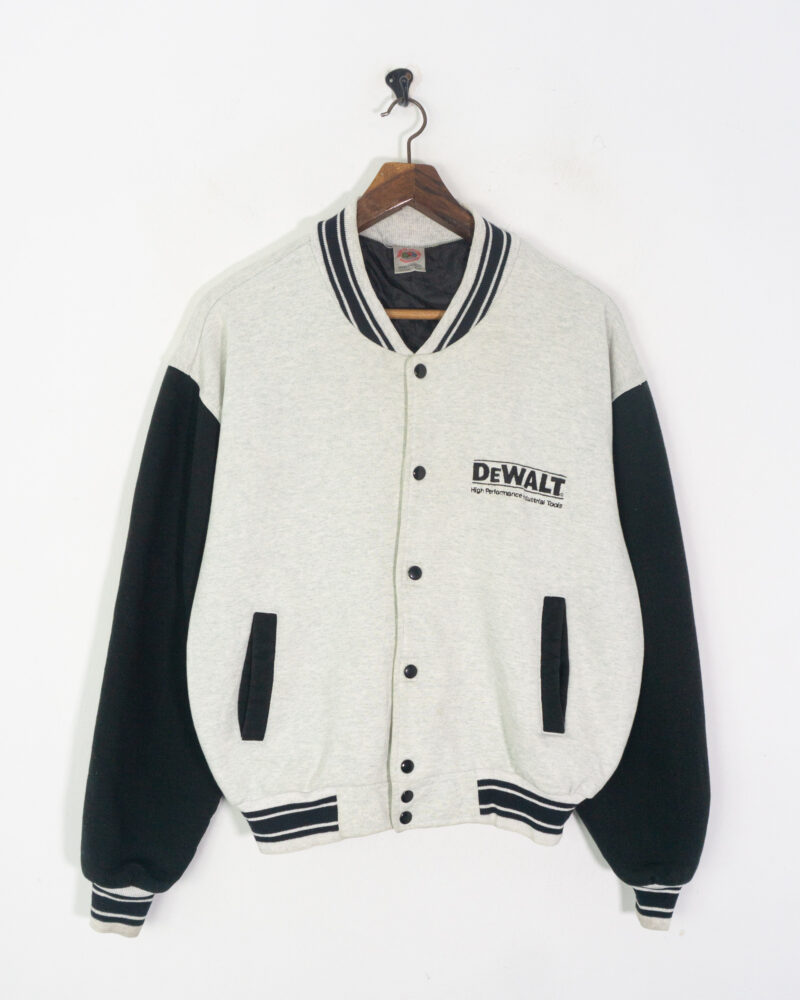 Fruit Of The Loom vintage 90s grey/black jacket XL - Imagen 2