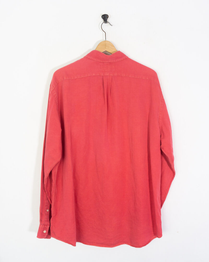 Ralph Lauren vintage 00s linen/silk red shirt XL - Imagen 4
