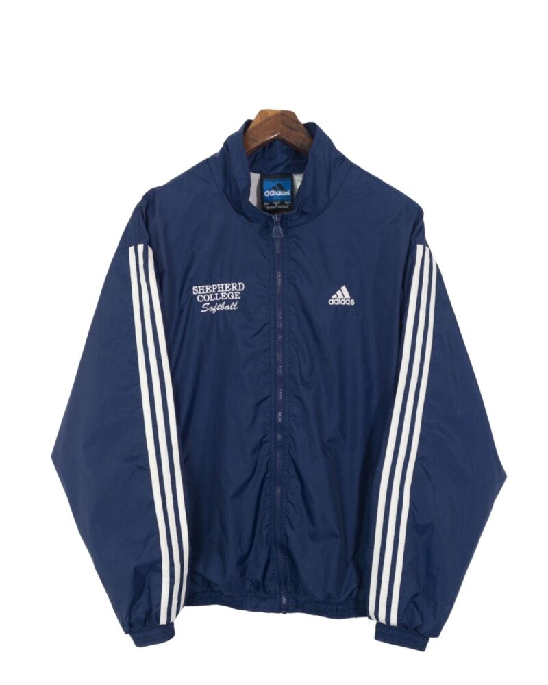 Adidas vintage 90s navy shell jacket L