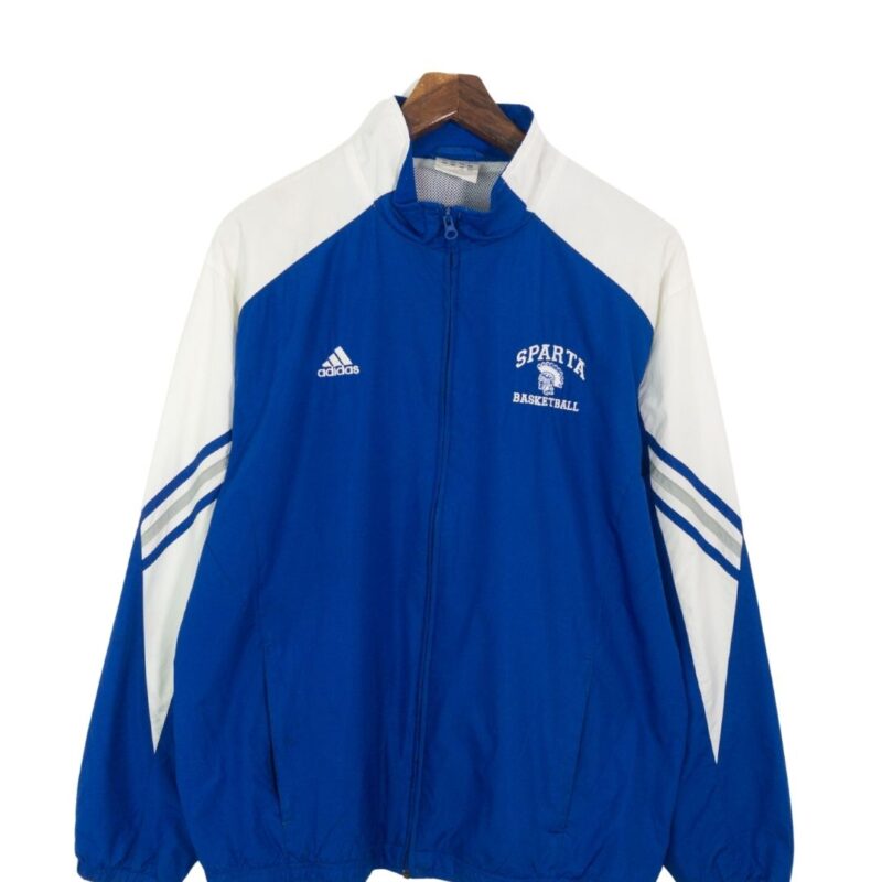 Adidas vintage 00s blye/white track jacket L