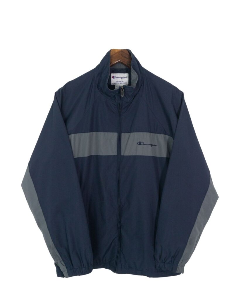 Champion vintage 90s navy/green track jacket M