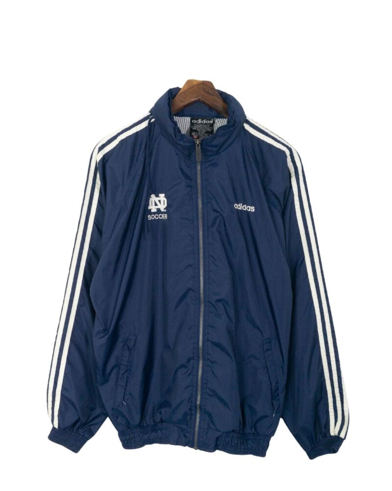 Adidas vintage 90s Notre Dame navy shell jacket L