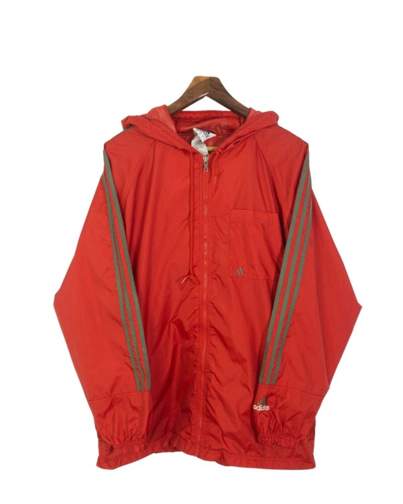 Adidas vintage 90s red shell jacket L