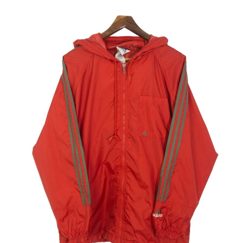 Adidas vintage 90s red shell jacket L