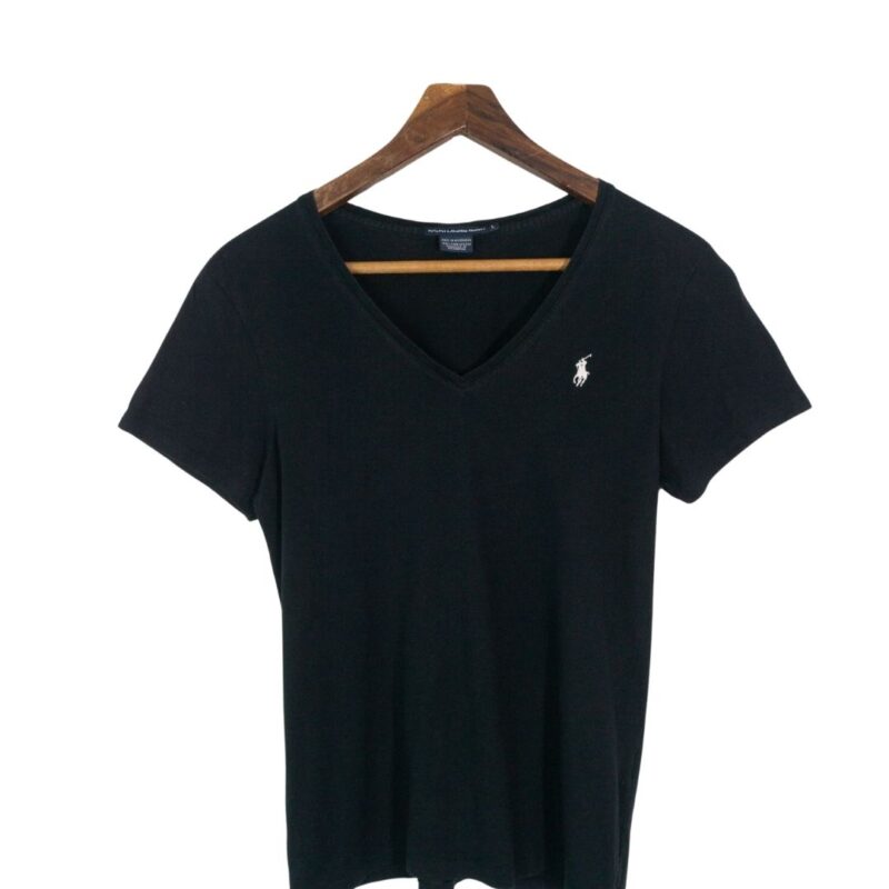 Ralph Lauren woman v-neck black tee L