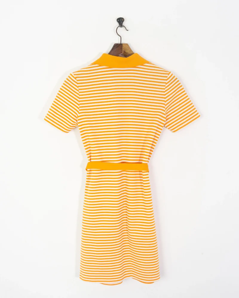 Lacoste vintage 90s orange/white dress 42 - Imagen 4