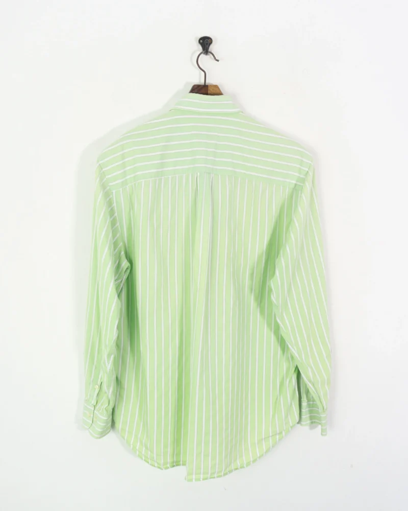 Burberrys vintage 00s green stripes shirt L - Imagen 5