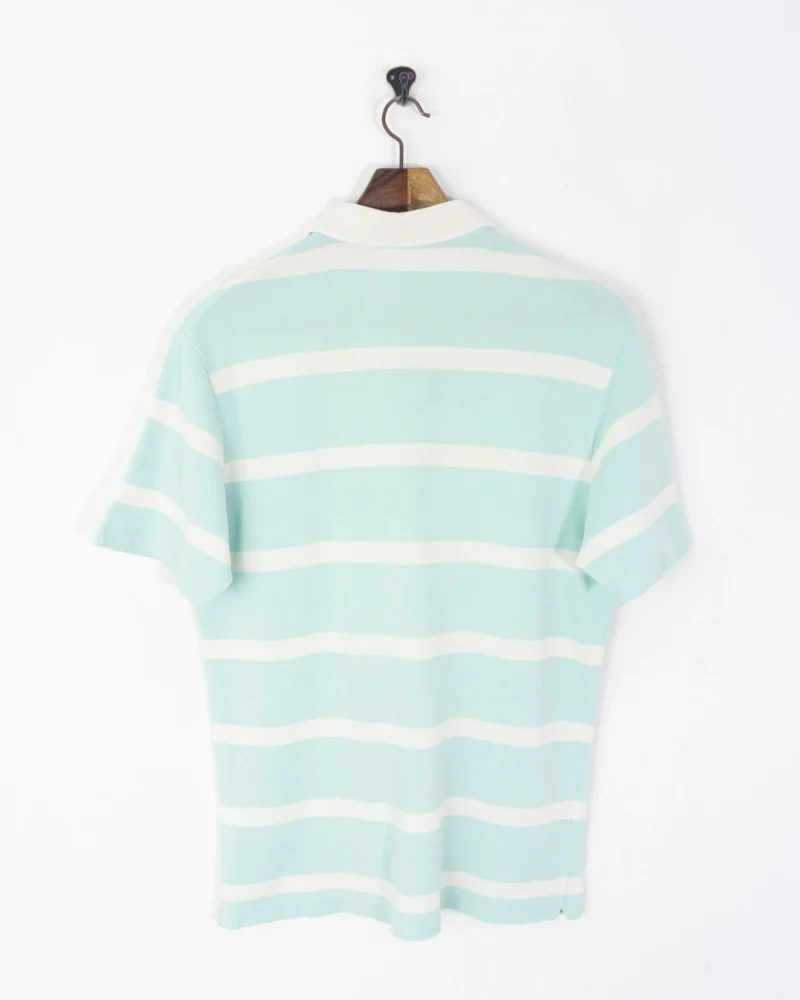 Lacoste vintage 90s blue/white polo L - Imagen 7