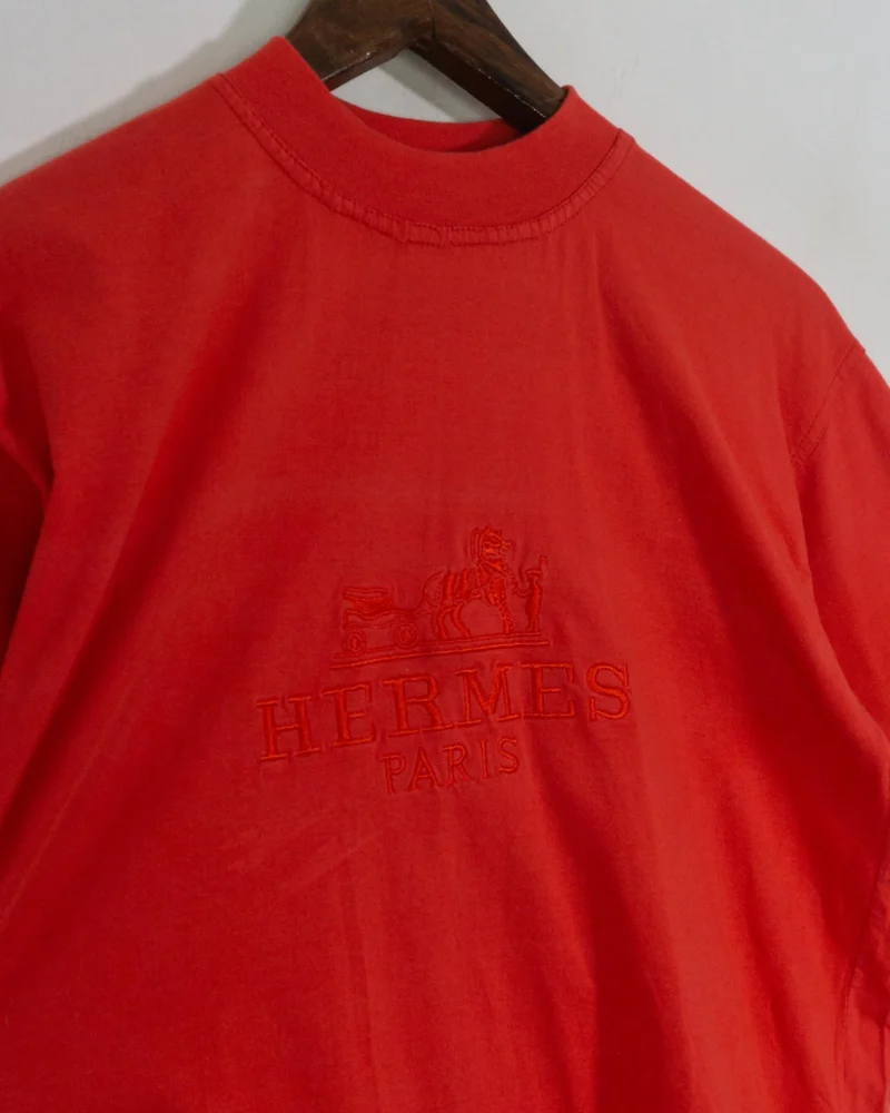 Hermes Paris vintage 90s bootleg tee S - Imagen 4