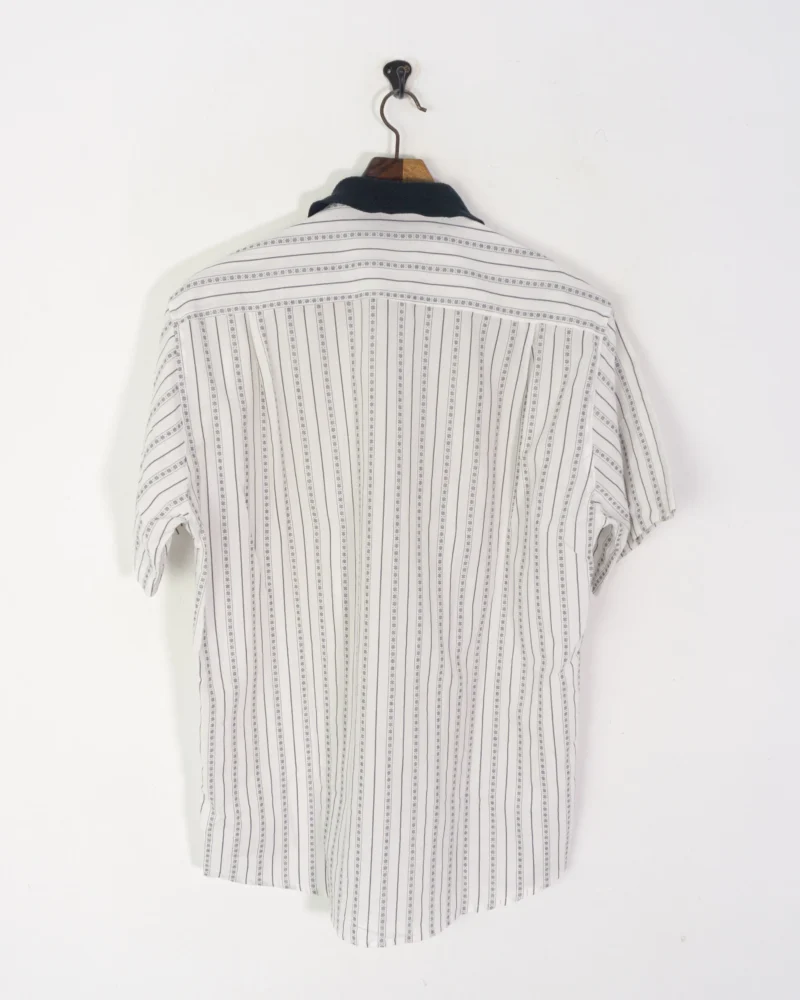 Vintage 90s white stripes shirt M - Imagen 5