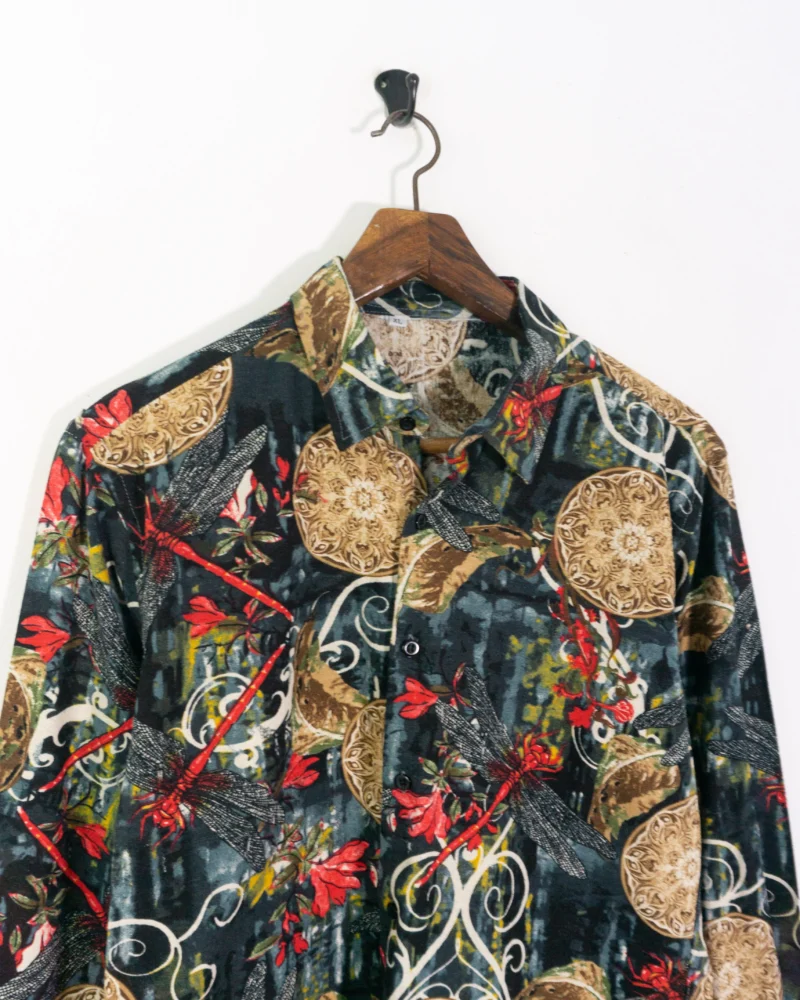 Vintage 90s woman crazy shirt XL - Imagen 3