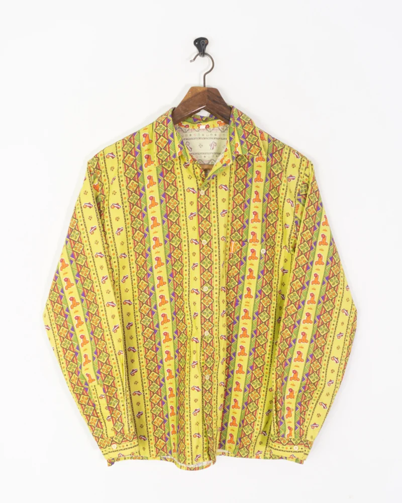 Vintage 90s yellow shirt M - Imagen 2