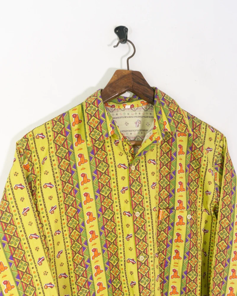 Vintage 90s yellow shirt M - Imagen 3