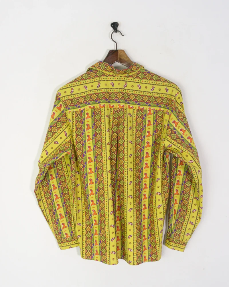 Vintage 90s yellow shirt M - Imagen 4