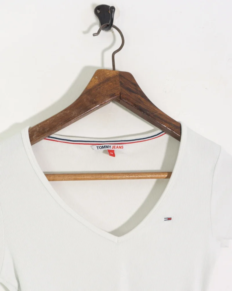 Camiseta crop blanca Tommy Hilfiger XS - Imagen 3