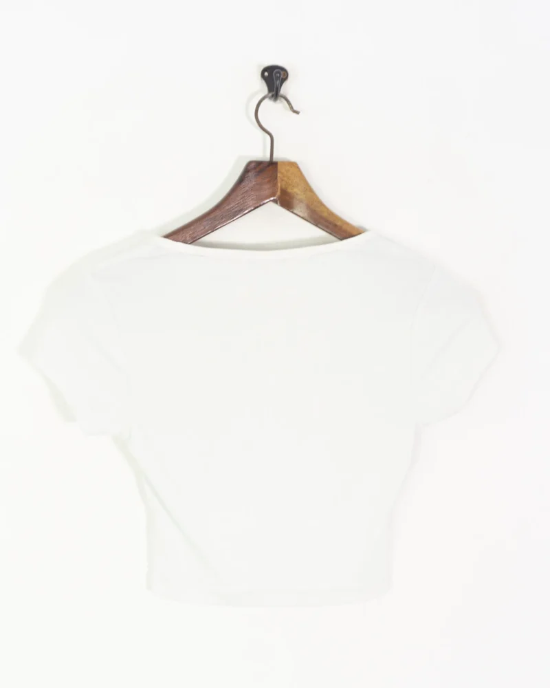 Camiseta crop blanca Tommy Hilfiger XS - Imagen 4