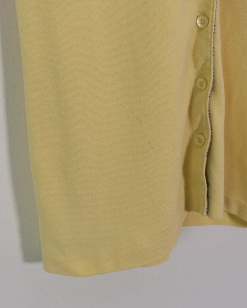 Camisa de algodón Burberrys vintage 90s amarilla 40 - Imagen 4