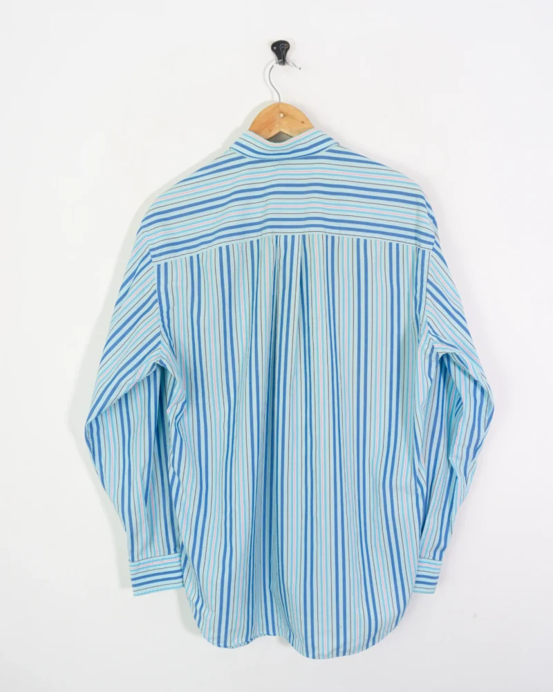 Camisa de rayas Burberrys vintage 00s azul L - Imagen 4