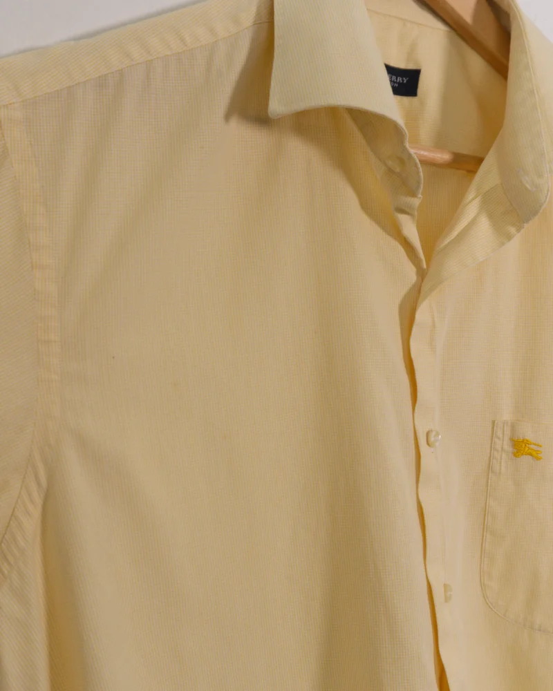 Camisa Burberrys vintage 00s amarilla L - Imagen 4