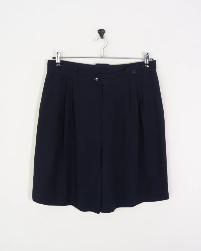 Pantalón corto de pinza Burberrys vintage azul marino 50 - Imagen 2