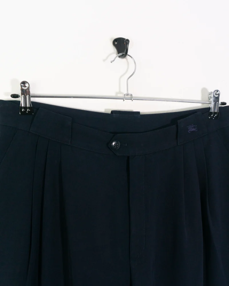 Pantalón corto de pinza Burberrys vintage azul marino 50 - Imagen 3
