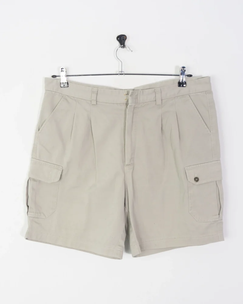 Pantalón corto marron Camel Tropy vintage 90s veige L - Imagen 2