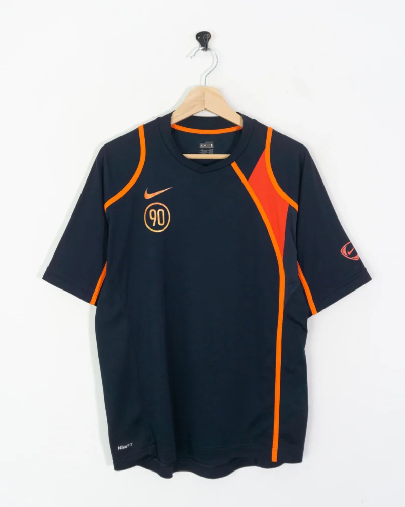 Camiseta Nike total 90 vintage 00s azul marino/naranja M - Imagen 2