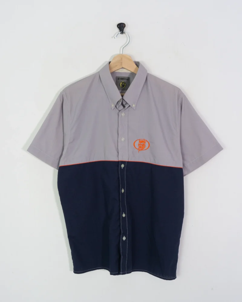 Camisa gris/azul marino Dj´s Band Y2K XL - Imagen 2