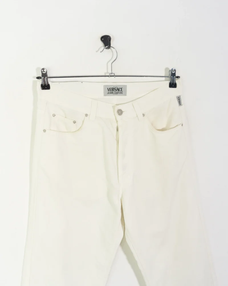 Pantalón blanco Versace vintage 90s 46 - Imagen 3