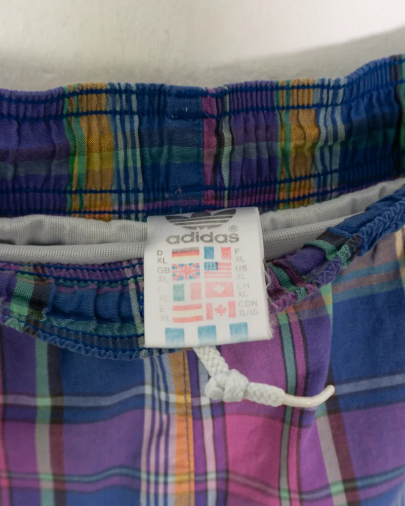 Bañador de cuadros Adidas vintage 90s XL - Imagen 4