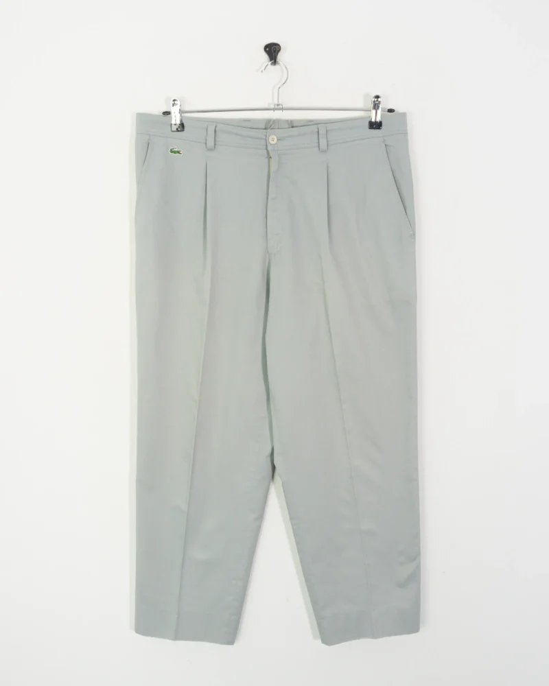 Pantalón de pinza gris Lacoste vintage 90s 46 - Imagen 2