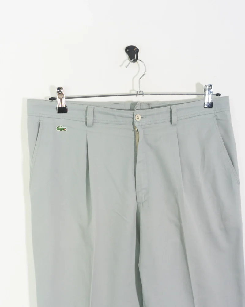 Pantalón de pinza gris Lacoste vintage 90s 46 - Imagen 3
