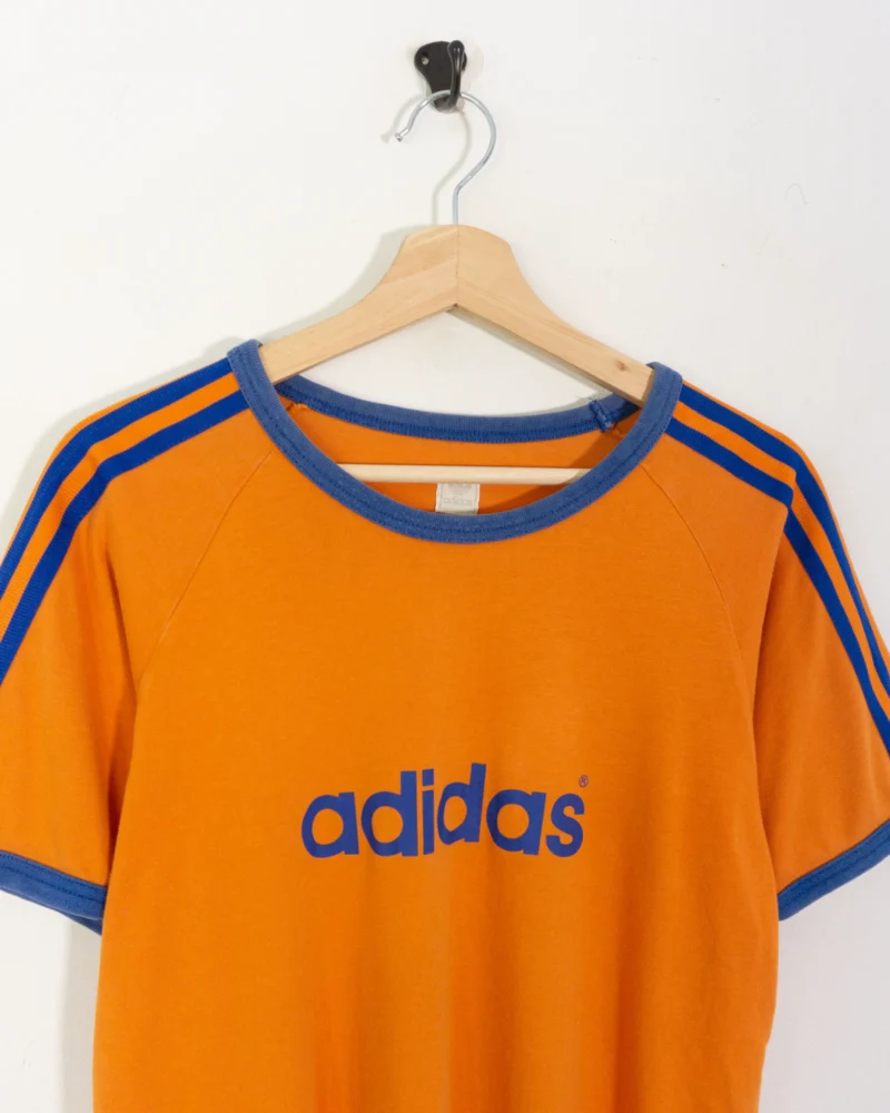 Camiseta Adidas vintage 00s naranja/azul M - Imagen 3