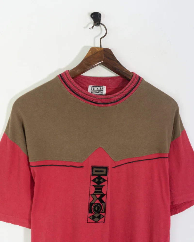 Camiseta Frederic Homs vintage 90s verde/rojo L - Imagen 3