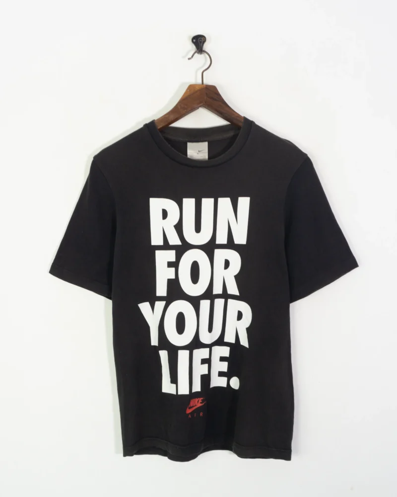 Camiseta nike vintage 00s negra run for your life M - Imagen 2