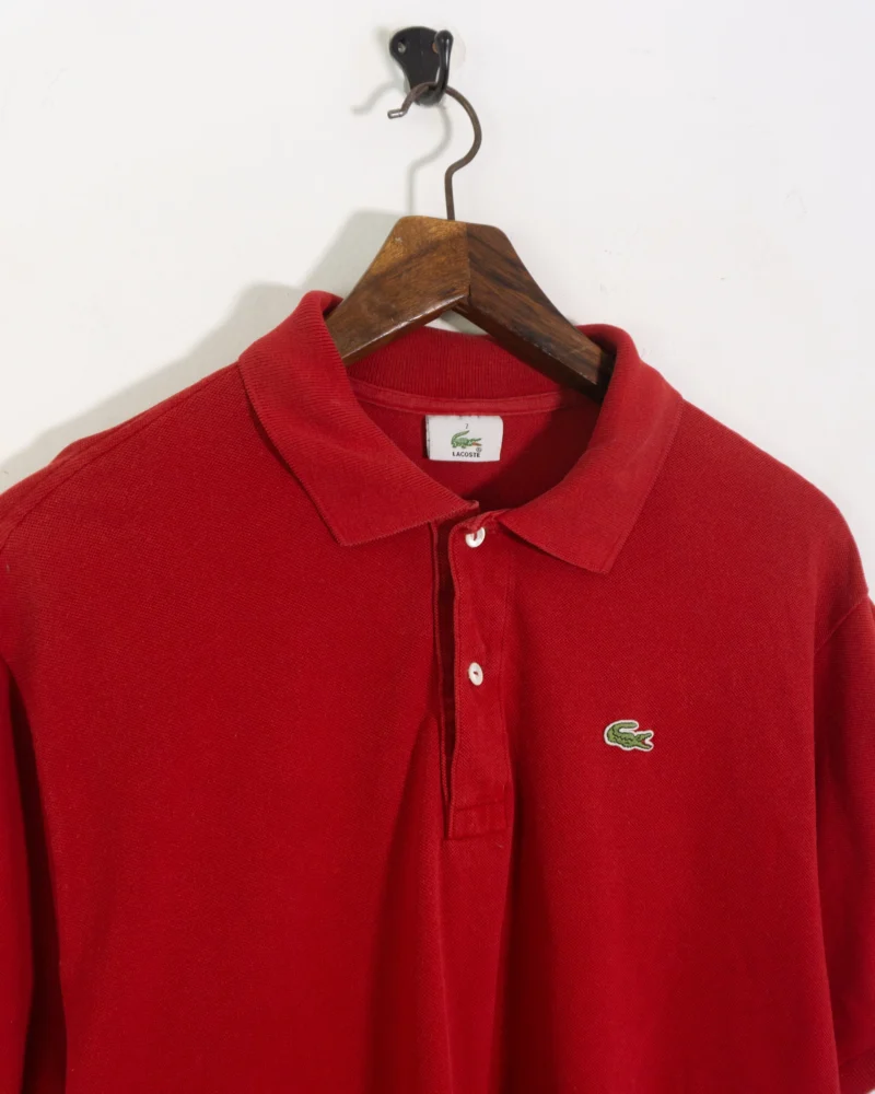 Polo Lacoste vintage 00s rojo XL - Imagen 3