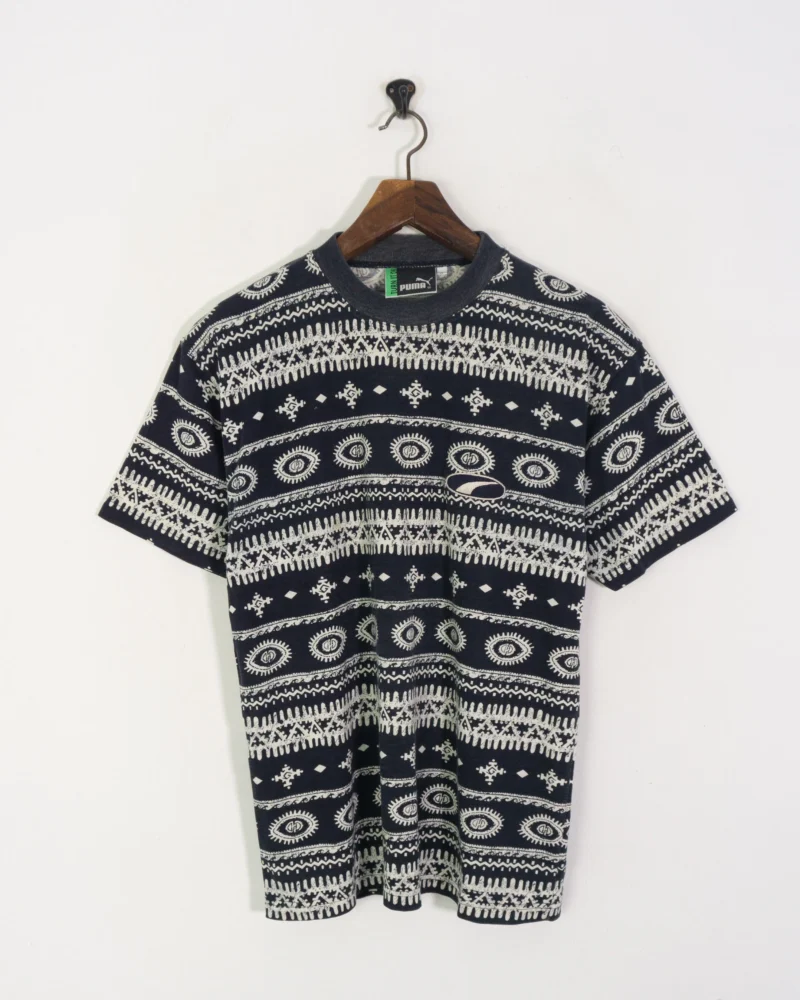 Camiseta Puma vintage 90s estampada blanco/negro S - Imagen 2