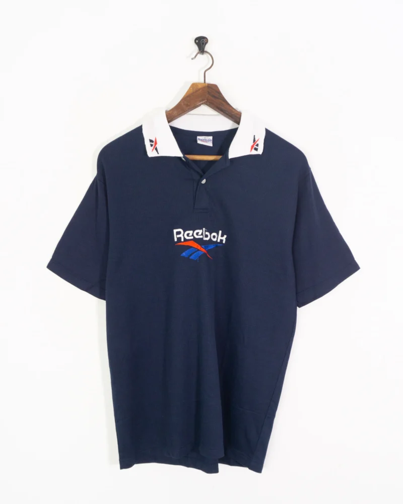 Polo Reebok bootleg vintage 90s azul marino XL - Imagen 2
