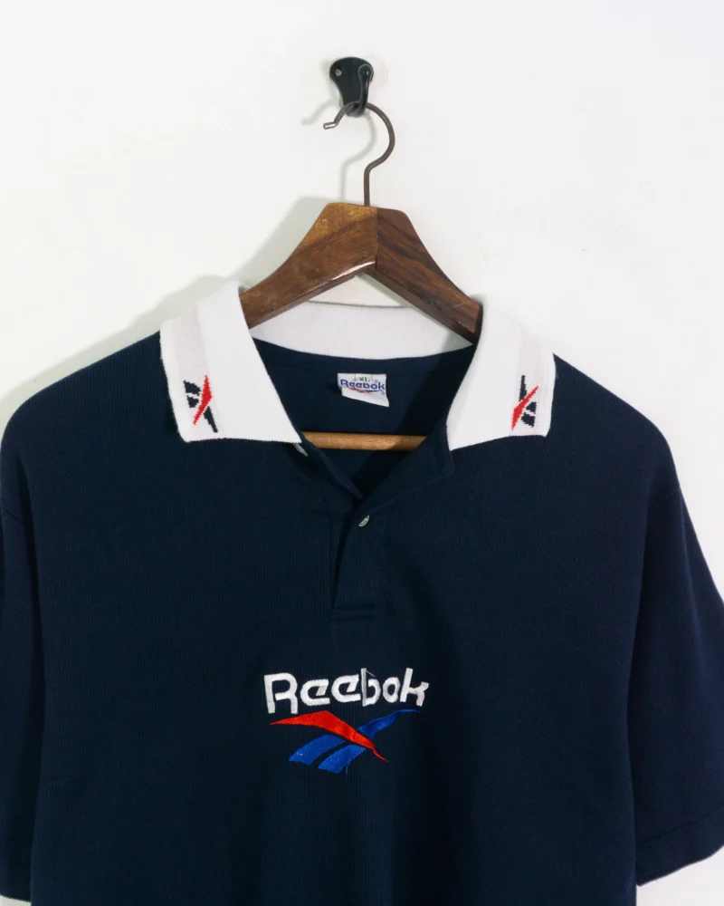 Polo Reebok bootleg vintage 90s azul marino XL - Imagen 3