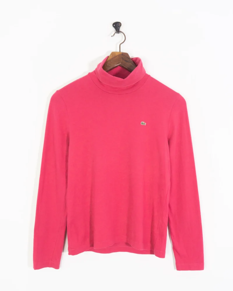 Camiseta cuello alto lacoste mujer rosa 42 - Imagen 2