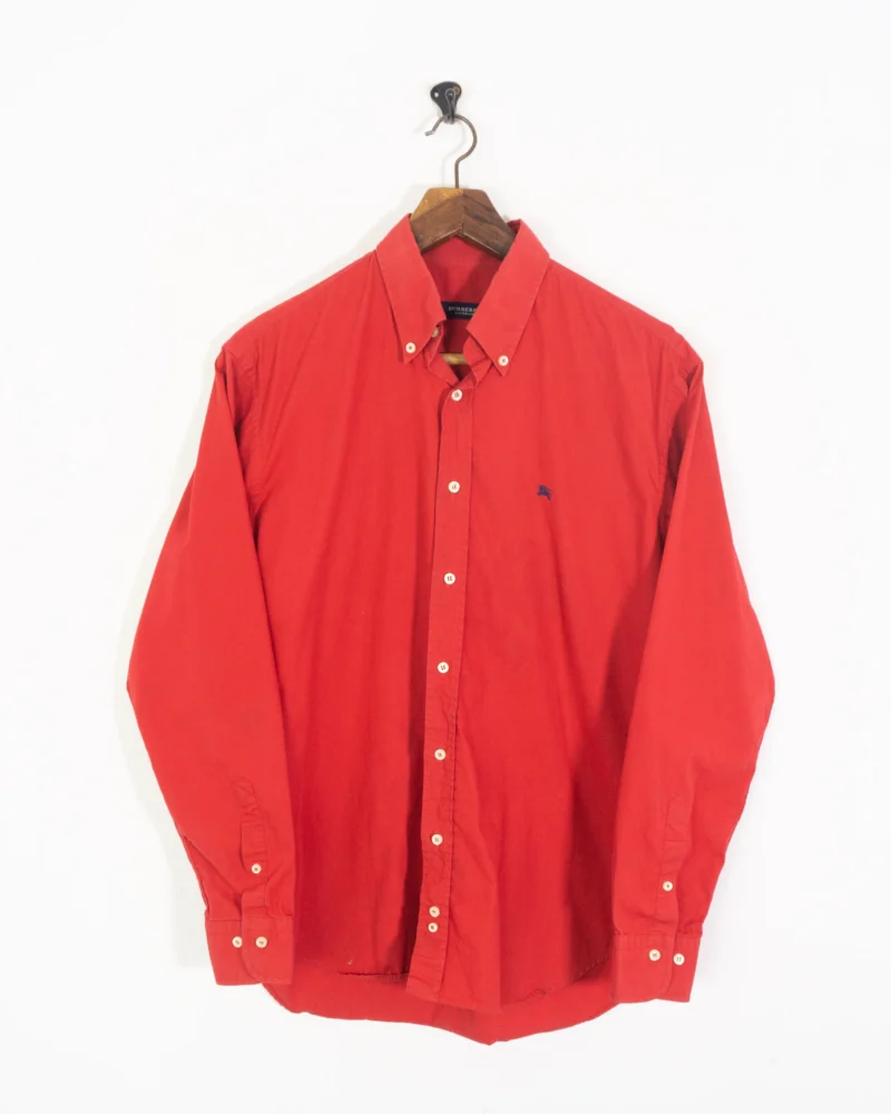 Camisa Burberrys vintage 00s roja M - Imagen 2