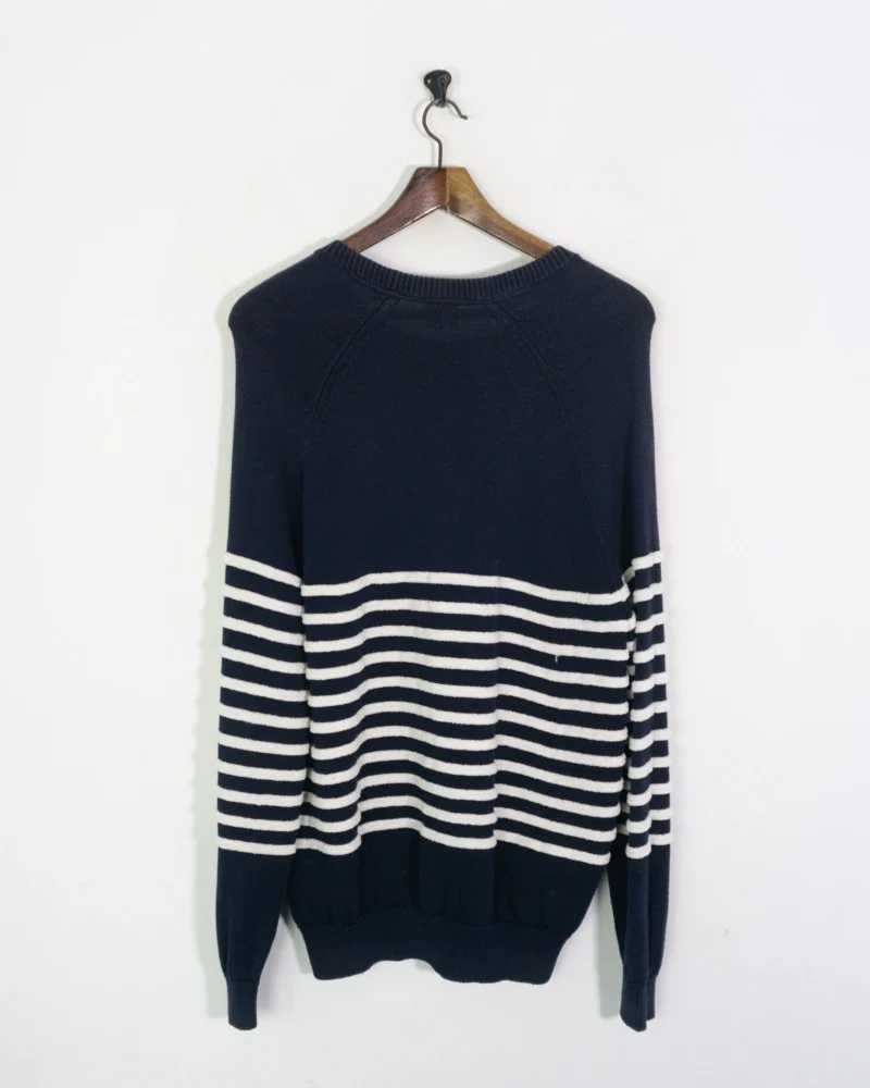 Jersey Lacoste vintage 00s azul marino/blanco XL - Imagen 4