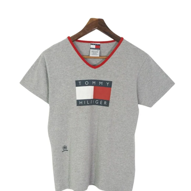 Tommy Hilfiger vintage 90s woman grey tee M
