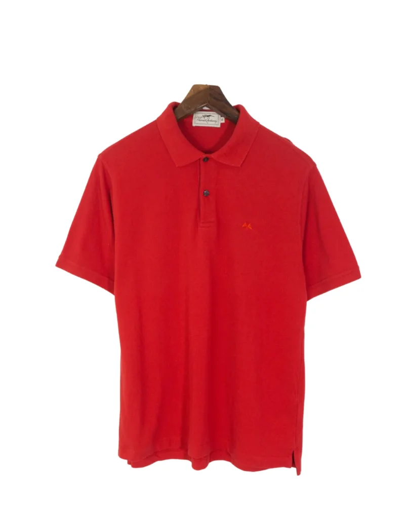 Thomas Burberrys vintage 00s red polo XL