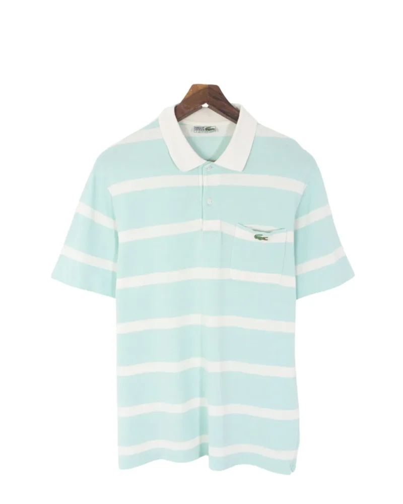 Lacoste vintage 90s blue/white polo L