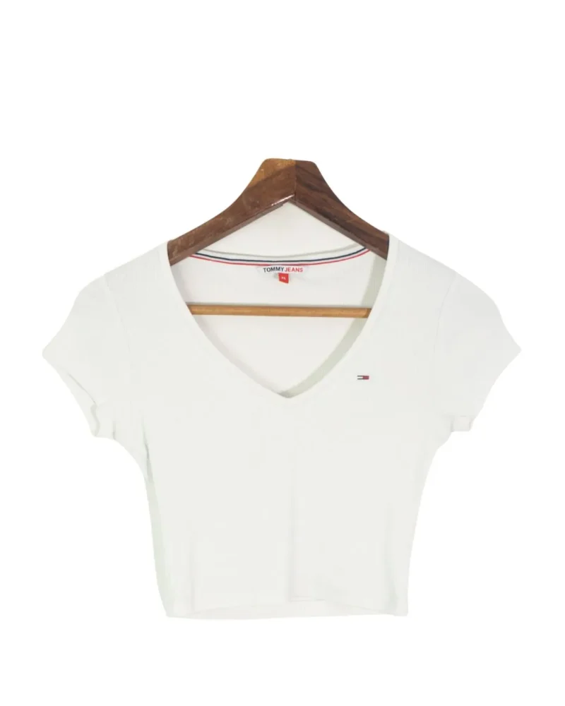 Camiseta crop blanca Tommy Hilfiger XS