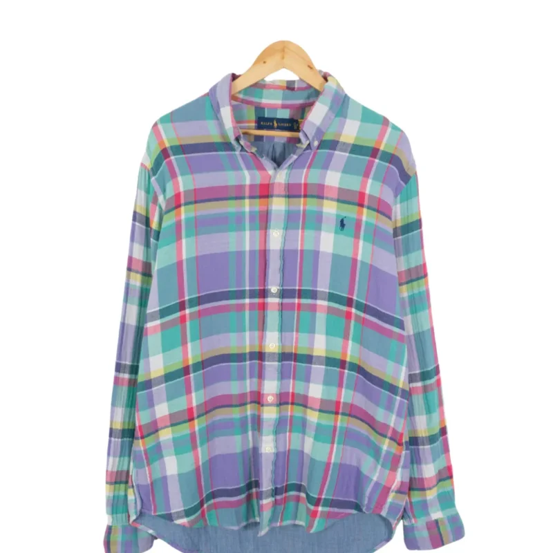 Camisa colorida de cuadros Ralph Lauren XL