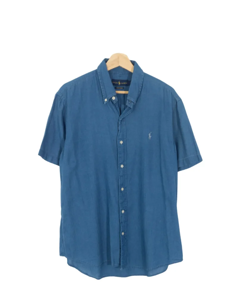 Camisa manga corta algodón Ralph Lauren azul L